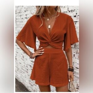 Rust Orange Two-Piece Set